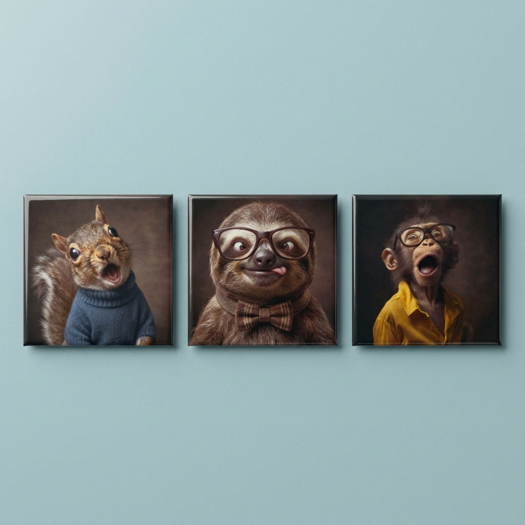 Cute Funny Face Animal Magnets